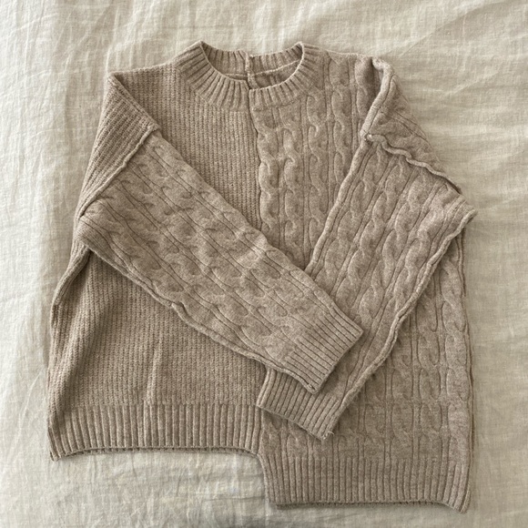 Asymmetrical Sweater - Oatmeal
